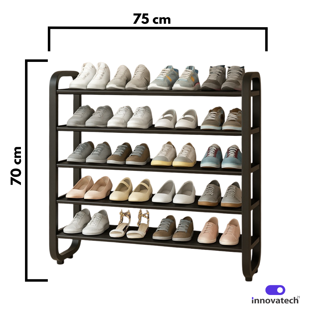 Sapateira Multiuso Innovatech 5 Andares 75cm – Organizador Compacto e Prático para Calçados e Acessórios
