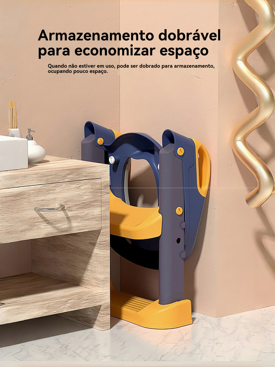 Troninho Redutor Assento Vaso Sanitário Infantil Com Escada