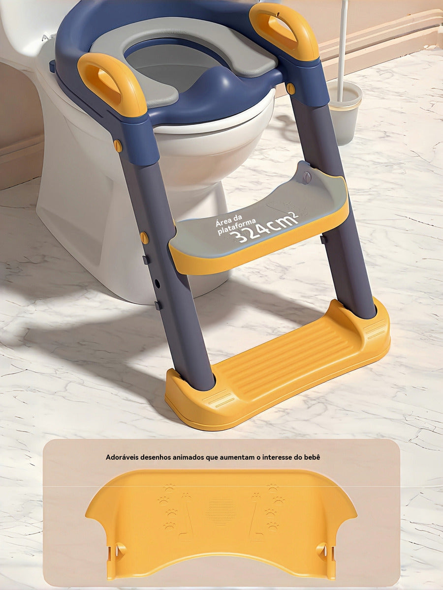 Troninho Redutor Assento Vaso Sanitário Infantil Com Escada
