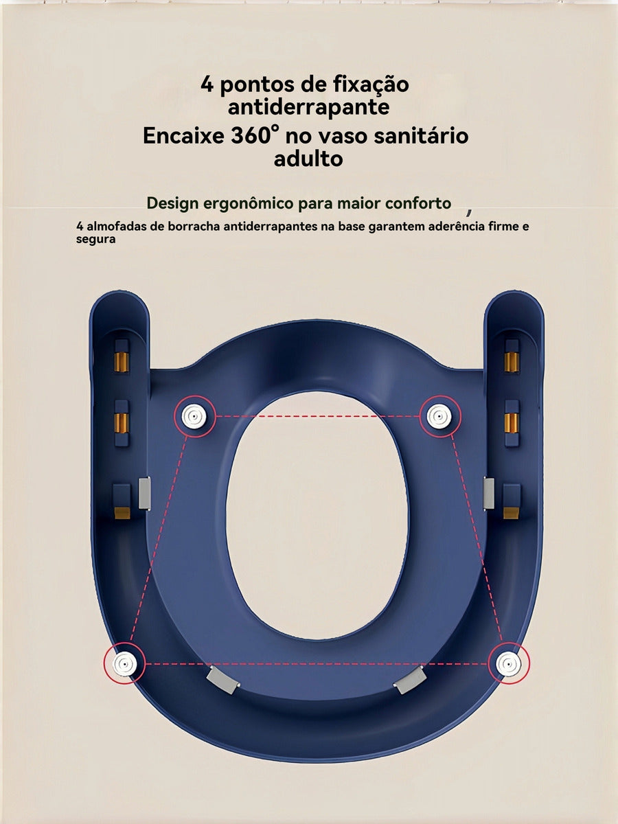 Troninho Redutor Assento Vaso Sanitário Infantil Com Escada