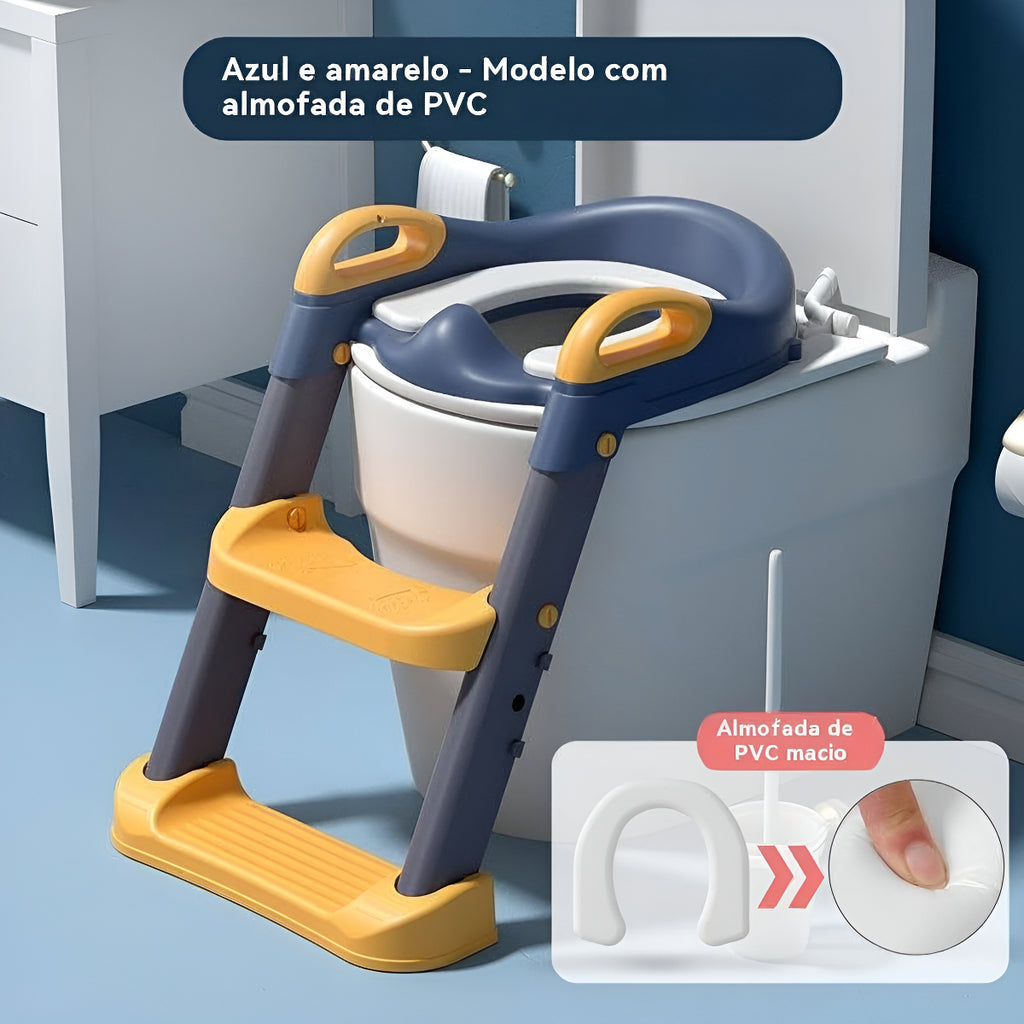 Troninho Redutor Assento Vaso Sanitário Infantil Com Escada