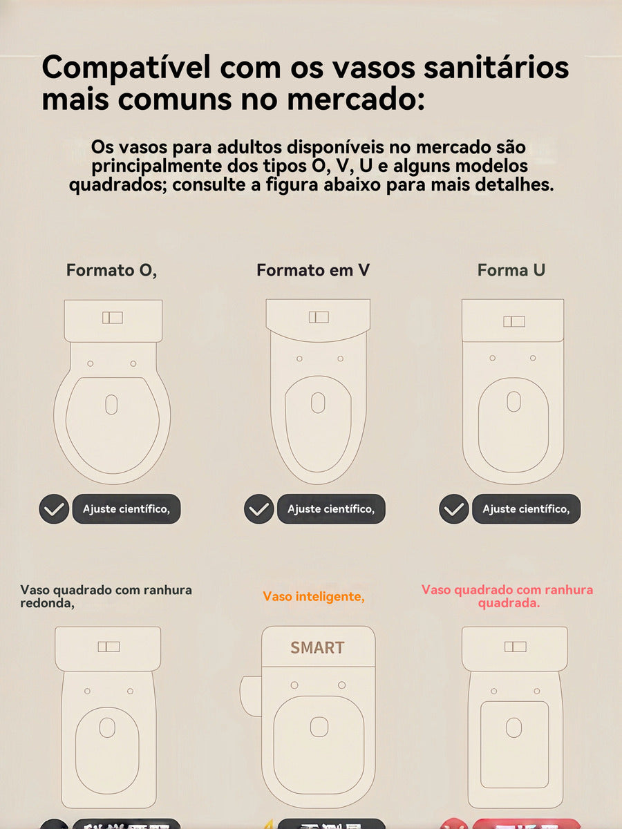 Troninho Redutor Assento Vaso Sanitário Infantil Com Escada