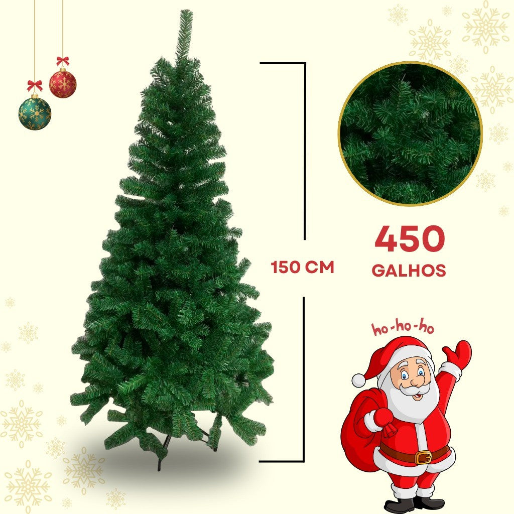 Árvore de Natal Tradicional Verde Decorativa – Do Médio ao Extra Grande (150 a 240 cm)
