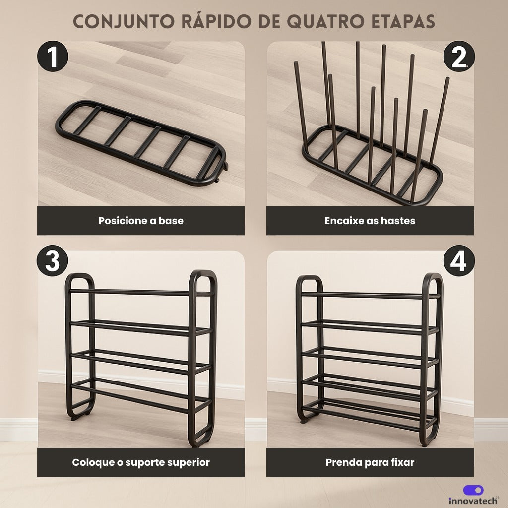 Sapateira Multiuso Innovatech 5 Andares 75cm – Organizador Compacto e Prático para Calçados e Acessórios