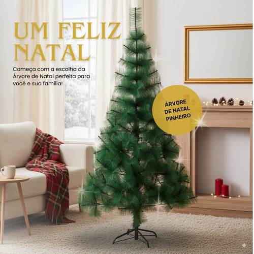 Árvore de Natal Pinheiro Premium Alta Qualidade – Opções em 150, 180, 210 e 240 cm