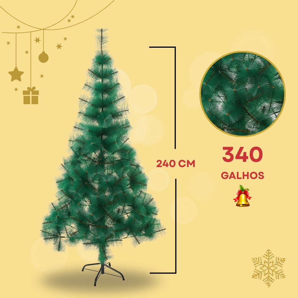 Árvore de Natal Pinheiro Premium Alta Qualidade – Opções em 150, 180, 210 e 240 cm