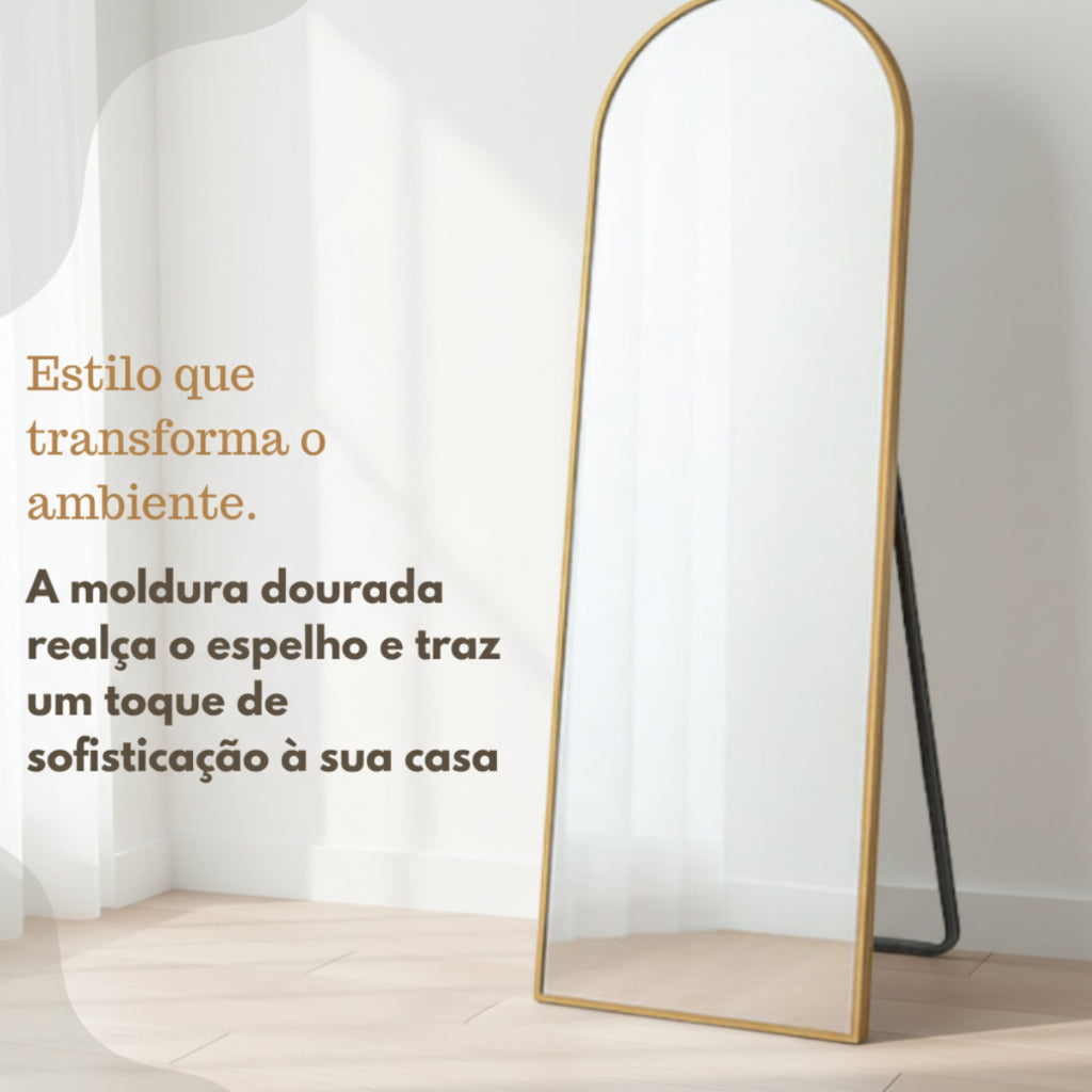 Espelho Grande 150x50 cm, Corpo Inteiro, Compacto e Sofisticado
