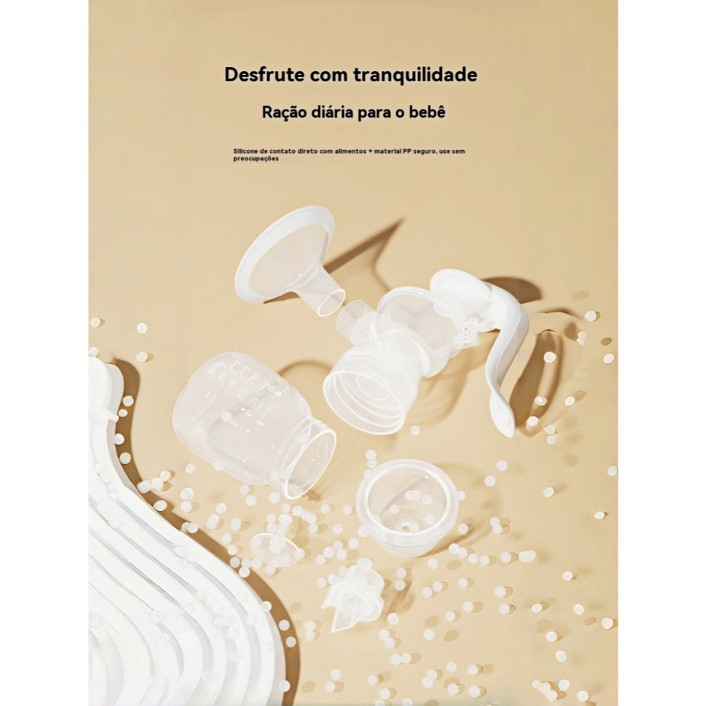 Extrator de Leite Manual com Bico de Silicone – Leve, Portátil e Completo