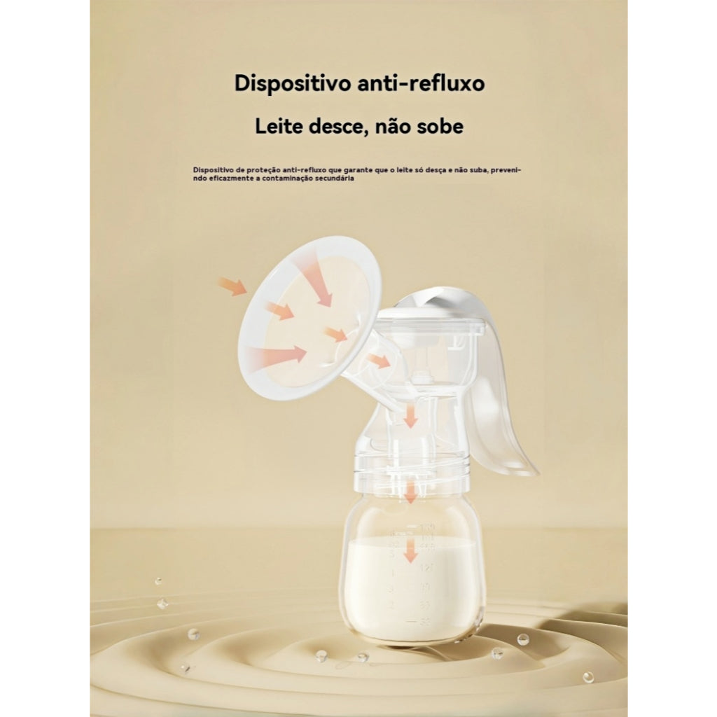 Extrator de Leite Manual com Bico de Silicone – Leve, Portátil e Completo