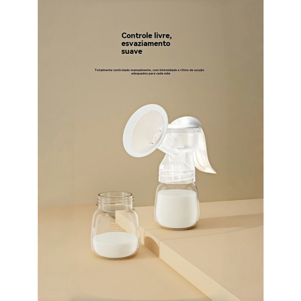 Extrator de Leite Manual com Bico de Silicone – Leve, Portátil e Completo