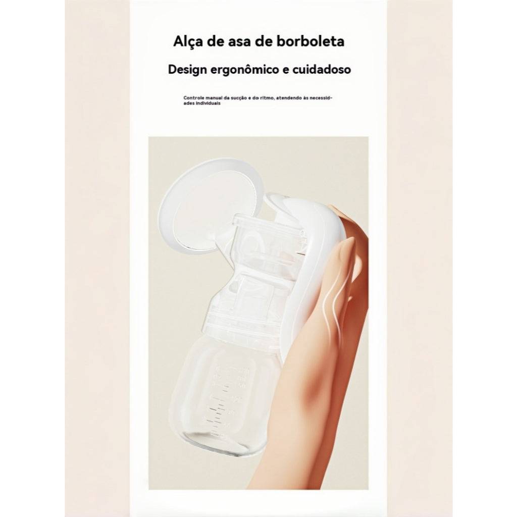Extrator de Leite Manual com Bico de Silicone – Leve, Portátil e Completo