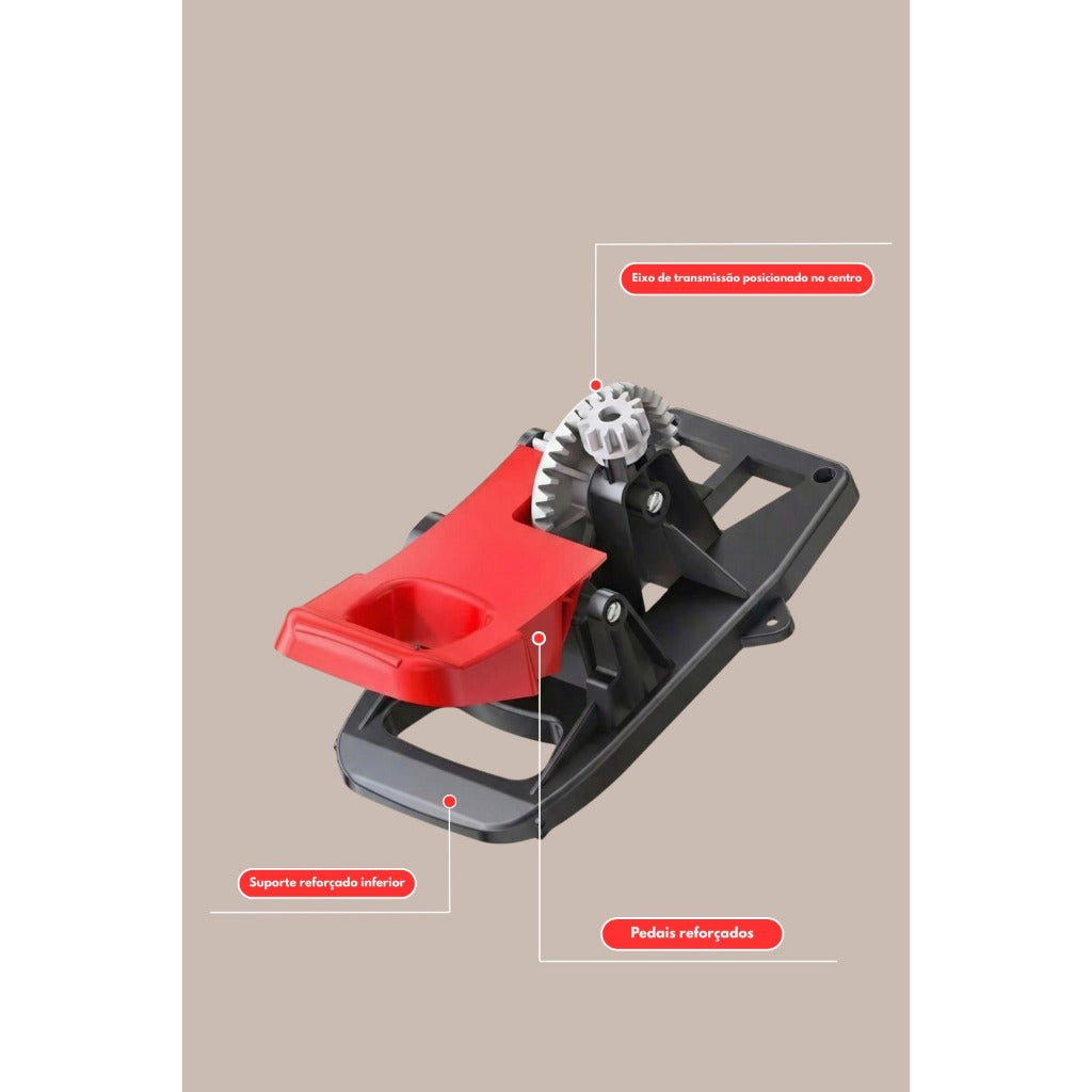 Mop Pedal Giratórico 11L com Centrífuga Inox e 2 Refis – Limpeza Sem Esforço