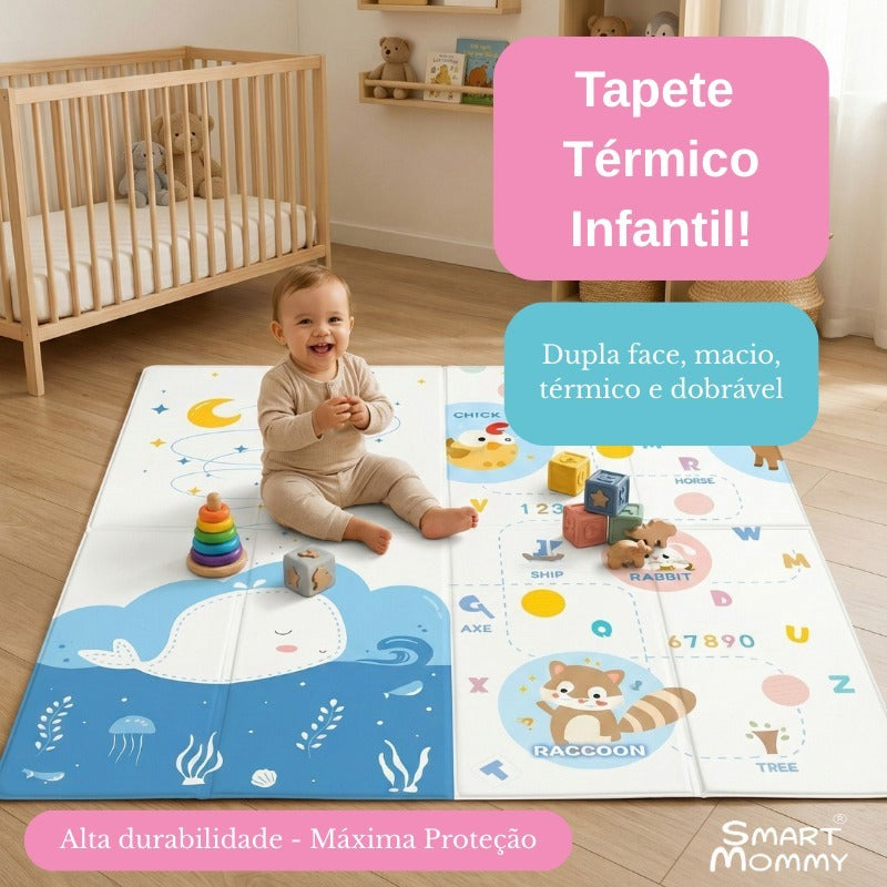 Tapete Térmico Dupla Face 180x150cm – Tatame Infantil Educativo e Confortável