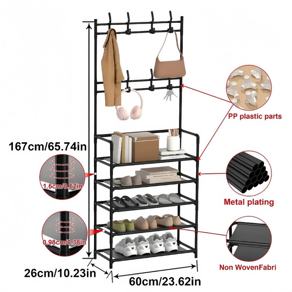 Sapateira Arara Cabideiro 4/5 Andar Organizadora Suporte Multiuso Tenis Roupa Quarto Armários Grande