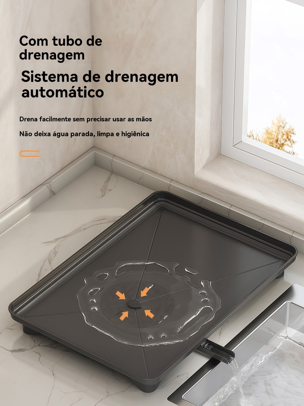 Escorredor de Louças Rack Aço Carbono Organizador Preto