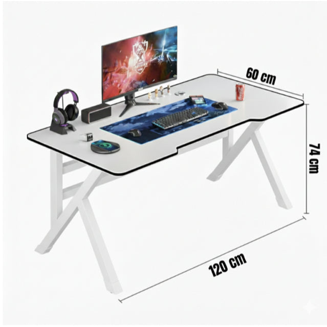 Mesa Gamer para Computador e Jogos Ideal para Estudo e Home Office com porta copos e suporte para fones de ouvido
