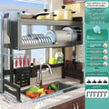Escorredor De Louça 65/85cm Cozinha Suspensa Modula Pia Rack Organizador Estante poeira porta armário