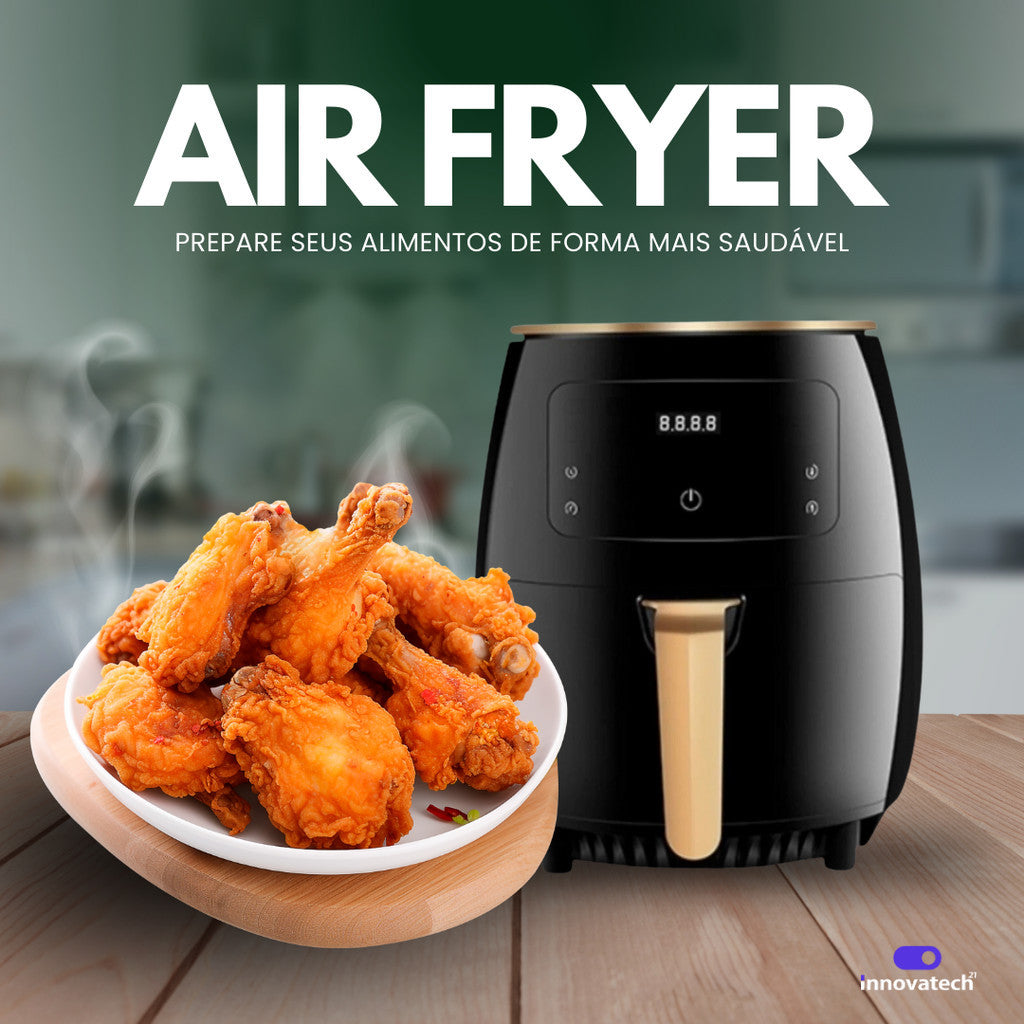 Fritadeira Air Fryer Elétrica 4,5L Innovatech 1400W 127V ou 220V