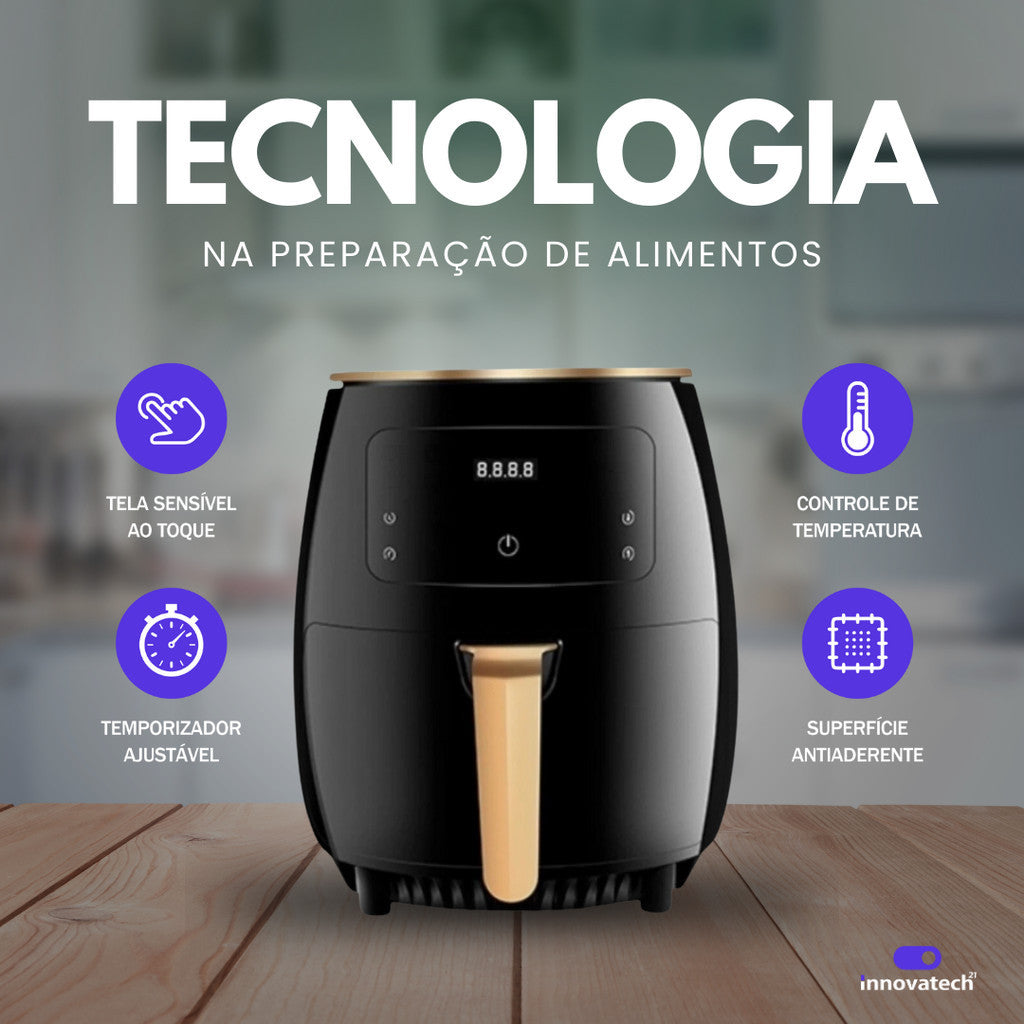Fritadeira Air Fryer Elétrica 4,5L Innovatech 1400W 127V ou 220V