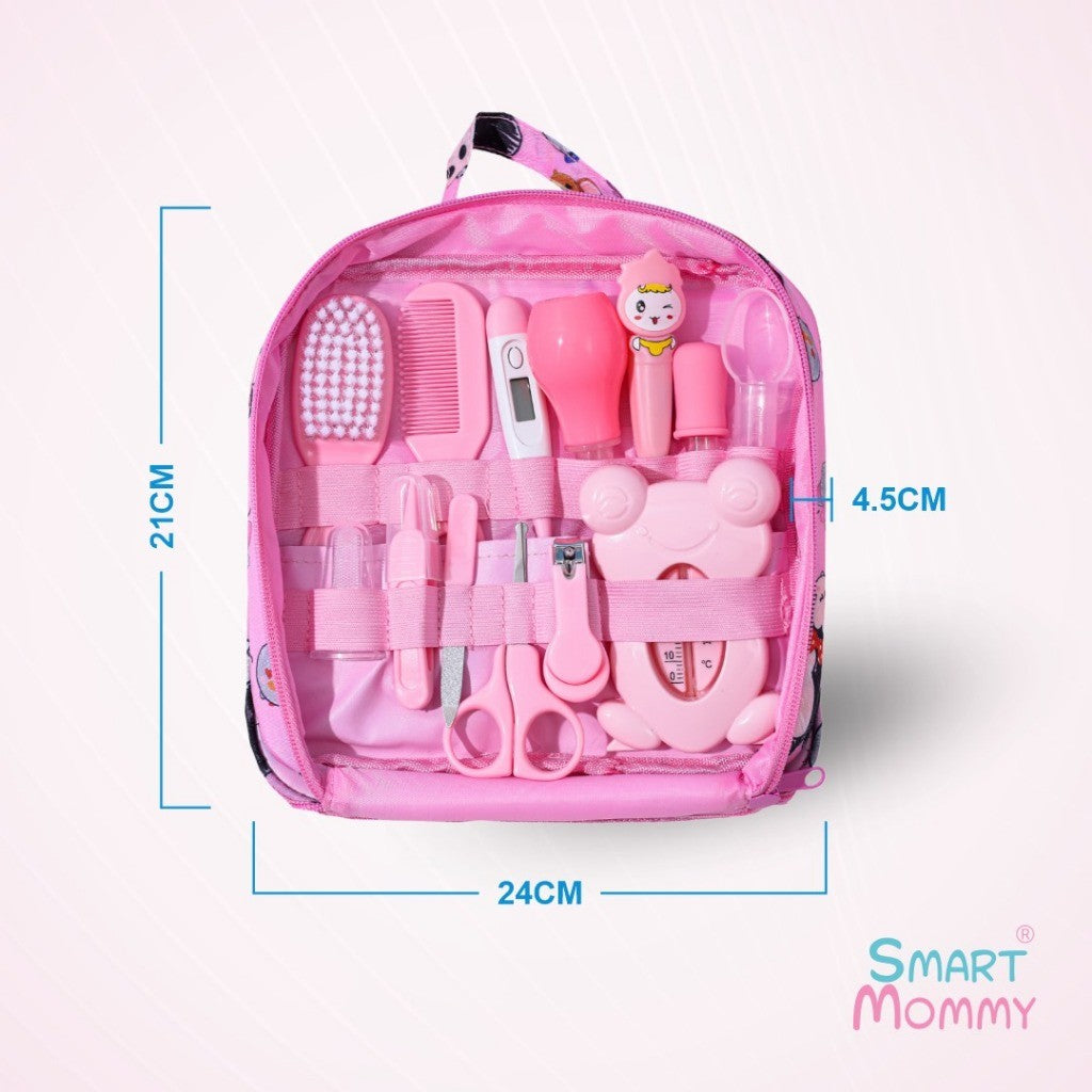 Kit 13 Peças com Bolsa para Higiene, Saúde e Cuidados do Bebê