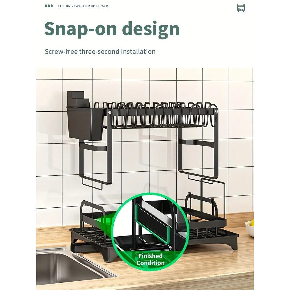 Escorredor de Louças Aço Inoxidável Preto – Modelo Rack ou Suspenso para Cozinha